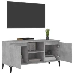 VidaXL Tv-meubel Met Metalen Poten 103,5x35x50 Cm Betongrijs -VIDAL Salle De Bain Winkel ad713cdfeaef4f22b3c83aef12794eb2