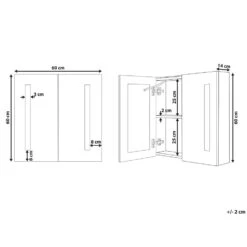 Beliani Badkamerkast Met Spiegel CHABUNCO - Wit Multiplex -VIDAL Salle De Bain Winkel ae49c6d9ce3e4b6e9438262b3b93b3e8