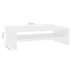 VidaXL Monitorstandaard 42x24x13 Cm Bewerkt Hout Wit -VIDAL Salle De Bain Winkel b044264937dd4adfa6f1f3a662547eb6