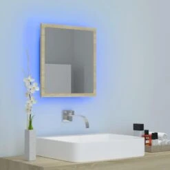 VidaXL Badkamerspiegel LED 40x8,5x37 Cm Acryl Sonoma Eikenkleurig -VIDAL Salle De Bain Winkel b2b7500c105f4c6ebb519d16a72c524a