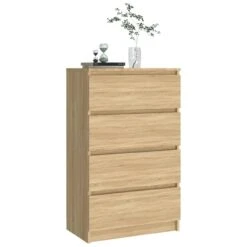 VidaXL Dressoir 60x35x98,5 Cm Bewerkt Hout Sonoma Eikenkleurig -VIDAL Salle De Bain Winkel b6140e61bb9241c0b77409776797aca1