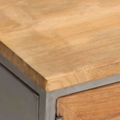 VidaXL Tv-meubel 120x30x40 Cm Gerecycled Teakhout En Staal -VIDAL Salle De Bain Winkel b9c36d0bc08b40a08a533e37f34fc30d