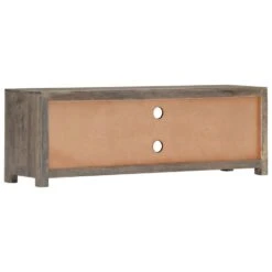 VidaXL Tv-meubel 120x30x40 Cm Massief Mangohout Grijs -VIDAL Salle De Bain Winkel c04a057581b44d1d99078618608421ba