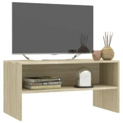 VidaXL Tv-meubel 80x40x40 Cm Bewerkt Hout Sonoma Eikenkleurig -VIDAL Salle De Bain Winkel c08e4743b9774e338eeece658d6f1ca8