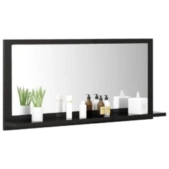 VidaXL Badkamerspiegel 80x10,5x37 Cm Spaanplaat Hoogglans Zwart -VIDAL Salle De Bain Winkel c11c4d87b74545e19f6789056c5316d2