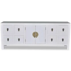 VidaXL Dressoir Met 8 Lades En 2 Deuren Aziatische Stijl Hout -VIDAL Salle De Bain Winkel c1c9097be0e14a868679a9459273cebc