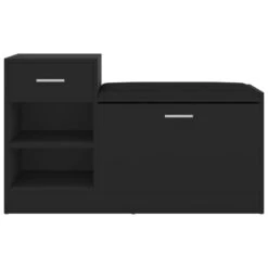 VidaXL Schoenenbank 94,5x31x57 Cm Spaanplaat Zwart -VIDAL Salle De Bain Winkel c2e3db27a75c4a26a7e646a3f72b2b07