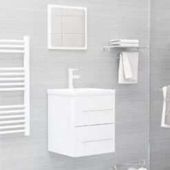 VidaXL Wastafelkast 41x38,5x48 Cm Spaanplaat Hoogglans Wit -VIDAL Salle De Bain Winkel c4dd16efc041459e9460178e09155284