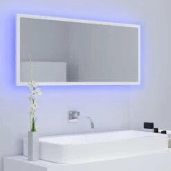 VidaXL Badkamerspiegel LED 100x8,5x37 Cm Acryl Wit -VIDAL Salle De Bain Winkel c5eb18d3ea794ea7b782214508a85b14