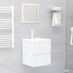 VidaXL Wastafelkast 41x38,5x45 Cm Spaanplaat Hoogglans Wit -VIDAL Salle De Bain Winkel c6384cf35c8e447d84b0423bbf22570e