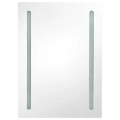 VidaXL Badkamerkast Met Spiegel En LED 50x13x70 Cm Glanzend Wit -VIDAL Salle De Bain Winkel c7262be9b4b248ad8ac4e60aef456734