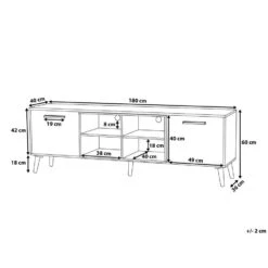 Beliani TV-kast ALLOA - Wit Spaanplaat -VIDAL Salle De Bain Winkel d196767027444cd0b93eb00557b1bc71