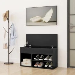 VidaXL Schoenenbank 80x30x45 Cm Spaanplaat Hoogglans Grijs -VIDAL Salle De Bain Winkel d2ecfc5b92e4481cb34c04427c5e4567