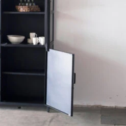 Giga Meubel Vitrinekast Zwart Metaal - 6-deurs - Glas/Metaal - Lotte -VIDAL Salle De Bain Winkel d394c75232994d8d8a5617c01491ff5e