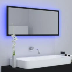 VidaXL Badkamerspiegel LED 100x8,5x37 Cm Acryl Zwart -VIDAL Salle De Bain Winkel d3e51c9e24bd4f4cbd73c2897b973e4e
