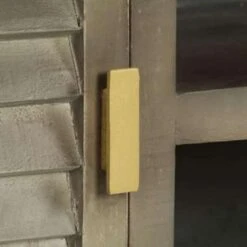 VidaXL Tv-meubel 110x30x48 Cm Massief Mangohout Met Messing Grijs -VIDAL Salle De Bain Winkel da124b56d5e0446796378c083c9968cd