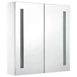 VidaXL Badkamerkast Met Spiegel En LED 60x14x62 Cm -VIDAL Salle De Bain Winkel da1dabd847884b9e9d666cb9b3977ab1