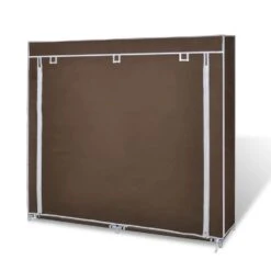 VidaXL Schoenenkast Met Hoes 115x28x110 Stof Bruin -VIDAL Salle De Bain Winkel da8b02efbdd44a6e919dbdc001e94edc