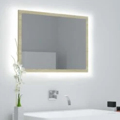VidaXL Badkamerspiegel LED 60x8,5x37 Cm Acryl Sonoma Eikenkleurig -VIDAL Salle De Bain Winkel db11e4aae9cc4533a507744465c63aca