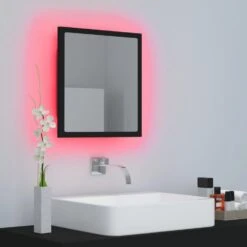 VidaXL Badkamerspiegel LED 40x8,5x37 Cm Acryl Zwart -VIDAL Salle De Bain Winkel db3e52dcf1ae457d8ab0ecc045039df6