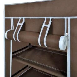 VIDAXL Stoffen Schoenenrek Met Hoes 58 X 28 X 106 Cm Bruin -VIDAL Salle De Bain Winkel df59c9c4f50e4cd1ad5829b7f89f5352