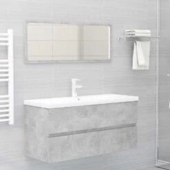 VidaXL Wastafelkast 100x38,5x45 Cm Spaanplaat Betongrijs -VIDAL Salle De Bain Winkel e559e0ed5dcf4ca8a81854227e28a020
