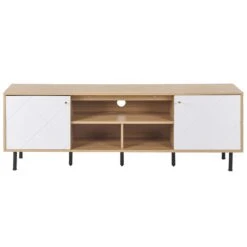 Beliani TV-kast PALMER - Lichte Houtkleur Mdf -VIDAL Salle De Bain Winkel f0317371b6fe4efa9f1d04fa93e1a294
