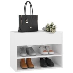 VidaXL Schoenenbank 60x30x45 Cm Spaanplaat Hoogglans Wit -VIDAL Salle De Bain Winkel f3a65f967ddd4d29bdf2d83dd78859c4