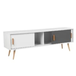 Beliani TV-kast INDIANA - Wit Mdf 6 Beliani TV-kast INDIANA - Wit Mdf -VIDAL Salle De Bain Winkel f70496820c2445118956fc18c573a000