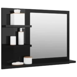 VidaXL Badkamerspiegel 60x10,5x45 Cm Spaanplaat Hoogglans Zwart -VIDAL Salle De Bain Winkel fbe2f59e0efd44c79dc6d197a0cc03f3