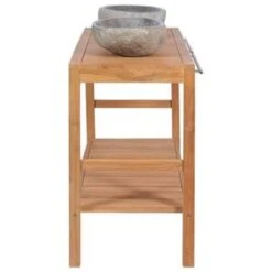 VidaXL Badkamer Wastafelkast Met Rivierstenen Wastafels Teakhout -VIDAL Salle De Bain Winkel fe94c5ac8ba8432bbe936d55c8f27800