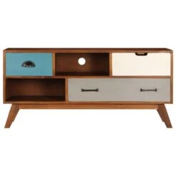 VidaXL Tv-meubel Met 3 Lades 110x35x50 Cm Massief Acaciahout -VIDAL Salle De Bain Winkel ff2e1169b38f4d209856e3133ceb9cef