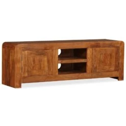 VidaXL Tv-meubel 120x30x40 Cm Massief Hout Met Honingafwerking -VIDAL Salle De Bain Winkel ff5d5cf8da5945b59e465da1357bffbb